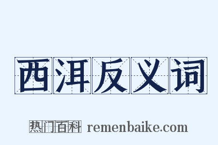 西洱反义词是什么意思的图片